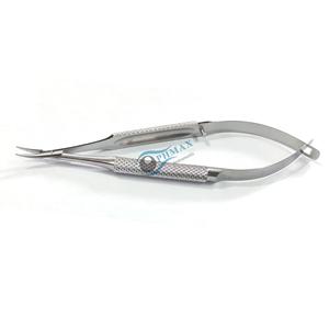 Portaagujas Barraquer Curvo Sin Bloqueo con Mandíbulas Delicadas, Instrumento Quirúrgico Oftalmológico de Acero Inoxidable - Product Image 1