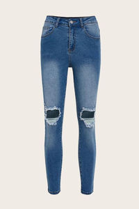 Jeans amples style streetwear pour femmes, vente directe d'usine, OEM, taille haute, coupe droite et ample, en denim. - Product Image 4