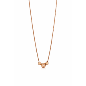 สร้อยคอโซลิดบ็อกซ์เชนพร้อมลูกปัดทรงกลมและลูกปัดลายลูกปัดตรงกลาง ของขวัญสุดโรแมนติก - Product Image 4