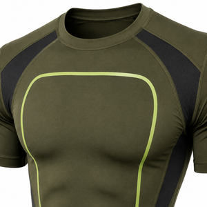 Custom <b>Men's</b> <b>Compression</b> T <b>Shirt</b> Quick Dry Breathable Gym Base Layer Athletic Fitness Running Sports Training Slim Fit Canvas - Product Image 2
