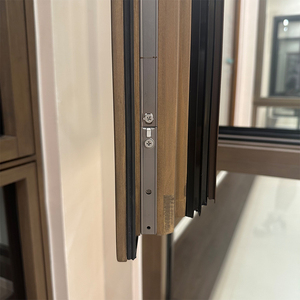 Fenêtre à persiennes en bois recouvert d'aluminium sur mesure, <span class=keywords><strong>profil</strong></span> extérieur rigide à rupture de pont thermique unique, norme canadienne 2025, de l'usine Huasin - Product Image 4