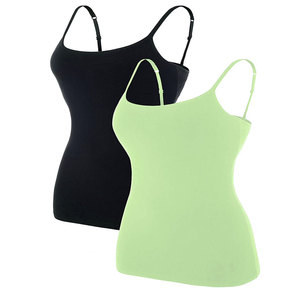 Conjunto de Pijama de Talla Grande para Mujer, de Poliéster/Algodón, sin Mangas, con Encaje, Sexy, Informal, para Dormir - Product Image 2