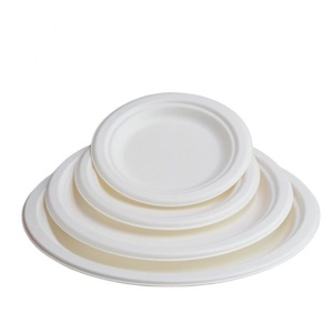 Durable Party & Pasta <b>Plates</b> 6 Inches Round Design Sugarcane Bagasse Natural <b>Disposable</b> Catering <b>Plates</b> Strong Party Events 2026 - Product Image 1