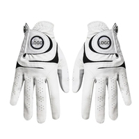 Gant de golf en cuir véritable blanc, main gauche, respirant, fermeture auto-agrippante, gant de sport unisexe