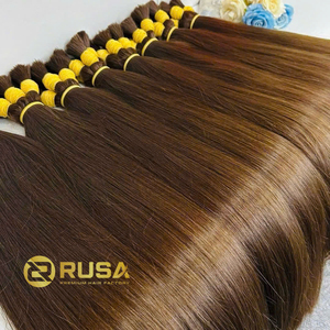 Extensiones de Cabello Humano Virgen Vietnamita Rusa a Granel, Doble Trama a Máquina, Súper Doble Trama, 100g, Puntas Completas, Todos los Colores, Personalizables - Product Image 3