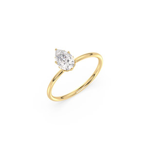 Bague en diamant de laboratoire HPHT CVD exquis REYES, certificat IGI, avec or massif 14 carats, bagues de fiançailles personnalisées pour femmes - Product Image 1