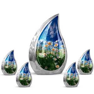 Urna Conmemorativa Estilo Americano con Mariposas Voladoras para Cenizas de Adultos, Urna de Cremación Grande con Acabado Brillante, Diseño de Color Personalizable - Product Image 2
