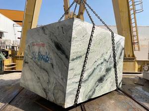 Bloque de Mármol Verde de Alta Gama, Losa de Piedra Natural con Vetas Oscuras, Diseño Moderno y Duradero para Decoración de Pisos de Sala de Estar - Product Image 4