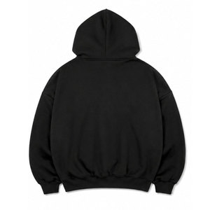 Sweat à capuche zippé oversize pour homme en coton molletonné, style décontracté, mode automne, respirant, avec imprimé lettres sur le devant - Product Image 3