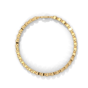 Gold Plated Tennis <b>Bracelet</b> VVS CZ Diamond <b>Bracelet</b> Oval Link <b>Bangle</b> for Women Anniversary Jewelry - Product Image 3
