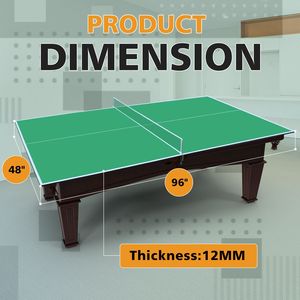 Tavolo da Ping Pong Portatile da Interno Verde da 8 Piedi con Rete e Design Pieghevole - Product Image 6
