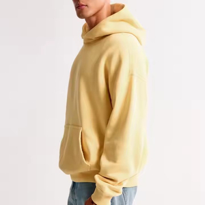 เสื้อฮู้ดดี้ทรงบ็อกซี่สำหรับผู้ชาย ผ้าเทอร์รี่หนานุ่ม เป็นมิตรต่อสิ่งแวดล้อม รับผลิตตามสั่ง ปักลายได้ มีกระเป๋า  ผ้าฟอกสีแบบพิเศษ - Product Image 3