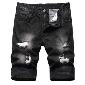 Pantalones Cortos Bermuda de Lona de Algodón Azul Oscuro para Hombre, Cintura Media, Cierre de Botones, Bolsillos Casuales, Transpirables, Bordados RICSA - Product Image 4