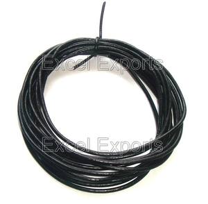 Cordons en cuir véritable noir 100% 2 mm pour la fabrication de bijoux, le tressage, les accessoires de ceinture, rouleaux de 25 mètres, composants durables EXCEL - Product Image 3