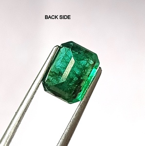 2.15 Carat Natural Zambian Emerald Cut Green Gemstone 6.7x8.7x5.4mm Loose <b>Stone</b> with Color Play/<b>Fire</b> - Product Image 5