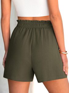 Shorts d'été pour femmes, coupe décontractée, taille élastique avec cordon de serrage, en coton, légers et confortables pour la plage, les voyages et les vacances - Product Image 5