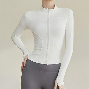 Sweat-shirt court personnalisé pour femme, respirant, à séchage rapide, col montant, idéal pour la course, le fitness et le yoga - Product Image 6
