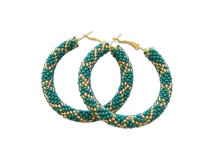 Boucles d'oreilles faites à la main en perles de graines de couleur rouge et bleue, de qualité supérieure, à motif de poulet, pour filles, en provenance d'Inde - Product Image 6