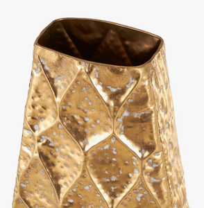 Florero de metal dorado de alta calidad superior Último diseño Venta caliente Floreros y macetas vintage a bajo precio - Product Image 2