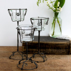 <b>Wire</b> and Glass <b>Hanging</b> Votive Candle Holder Votive Tea Light Holder - Product Image 6