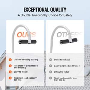 2-in-1 Convertible <b>Ladder</b> Stabilizer & Extension <b>Wall</b> Standoff Roof Ridge <b>Hook</b> Durable Multi-Use Product - Product Image 4