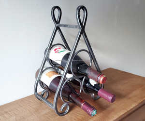 Vintage Style Metal <b>Wine</b> <b>Rack</b> With <b>Black</b> Coated Finish Perfect For Weddings Home Bars Restaurants And Elegant Barware Display - Product Image 3