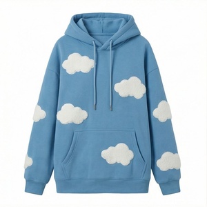 Custom Eco-Friendly Anti-shrink Embroidery Front Casual Knitted O-<b>Neck</b> Full Sleeve Sweatshirt Pockets Regular Summer Women's - Product Image 6