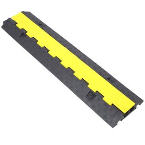 Protège-câbles modulaire en caoutchouc à 2 canaux, capacité de charge de 11 000 lb, rampe de protection pour fils et cordons - Product Image 3