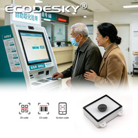 ECOdesky EMT8651M Módulo de código de barras de alta resolución Lector de Tarjetas médicas Health Qr Code Escáner de código de barras fijo