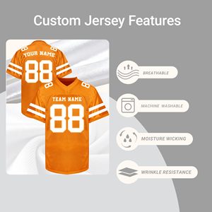 ซัพพลายเออร์เสื้ออเมริกันฟุตบอล ผ้าโพลีเอสเตอร์ผสมสแปนเด็กซ์ รับสั่งทำชื่อทีม ปักโลโก้ตามแบบ แห้งเร็ว จำนวนมาก - Product Image 6