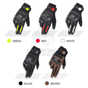 Guantes de Carreras de Cuero con Ajuste Cómodo, Diseño Ventilado en la Palma Antideslizante, Ajuste Preciso para Deportes y Carreras - Product Image 2