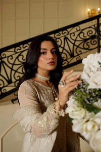 Robes de soirée pakistanaises haut de gamme, tenues de fête pour femmes, costume brodé 3 pièces, taille personnalisée, options de couleurs, style de mariage, Eid, style festif - Product Image 3