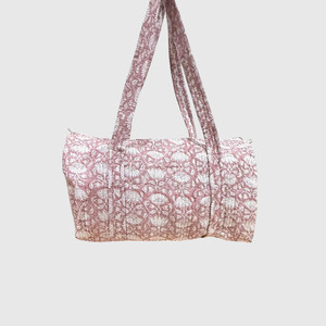 Sac de voyage à motif floral avec fermeture éclair, grande capacité, en tissu - Product Image 1