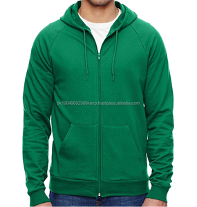 Sweat à capuche personnalisé 100% polyester à fermeture éclair, manches longues, motif uni, pour l'automne - Product Image 2