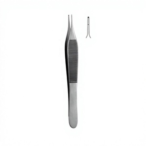 Pince à tissus Adson 12 cm 1x2 dents pince de chirurgie générale allemande en acier inoxydable - Product Image 1