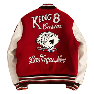 Chaqueta Varsity de Carreras Personalizada de Alta Calidad, Fabricante OEM ODM, Chaquetas con Logotipo Personalizado Bordado, Apliques y Parches - Product Image 2