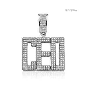 Colgante con Letra CEO Personalizada en Fuente Gruesa - Colgante de Moissanita de Plata 925 Hecho a Mano, Moissanita Color D VVS, Joyería Hip Hop - Product Image 3
