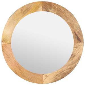 Table de maquillage en bois de manguier naturel massif de taille moyenne - Product Image 6