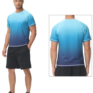 Men Rash Guard <b>Compression</b> T <b>Shirt</b> Short Sleeve Swim <b>Shirt</b> UV Protection Quick Dry Custom Logo Wholesale - Product Image 2