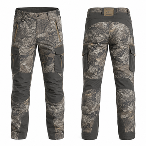 Pantalon de chasse MEGAMAPLE pour homme, camouflage numérique imprimé, softshell, respirant, sans manches, décontracté, imperméable, polyester, à porter devant - Product Image 1