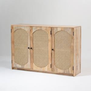 Vandana Pebble Altis Rattan Wood <b>Sideboard</b> for Stylish Indoor & Outdoor Modern Home Interiors - Product Image 1