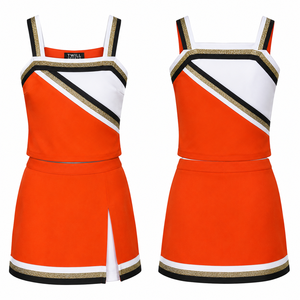 Robe de cheerleading sans manches personnalisée pour jeunes filles, uniforme de performance, tenue de cheerleading scolaire, ensemble d'uniformes de cheerleading d'équipe - Product Image 1