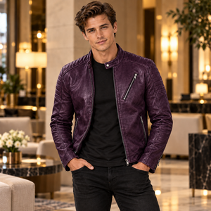 Veste ajustée en cuir véritable noir pour homme, coupe slim et finition soignée, idéale pour les tenues de soirée et le streetwear – Offre mode irrésistible - Product Image 3