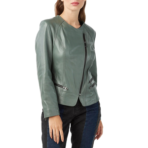Chaquetas de Cuero Genuino para Mujer, Hechas en Pakistán, Nuevo Estilo de Moda, Transpirables, con Cierre - Product Image 3