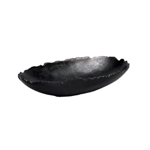 Bol et plat noirs faits à la main pour table de salon, bols de service alimentaire, fournitures pour événements, décoration de table, bol décoratif, vente chaude - Product Image 1