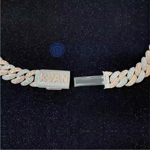 LOISTA Luxury Rose Gold Plated <b>Statement</b> <b>Necklace</b> Micro Pave Crystal Link Chain Unisex Everyday Wear - Product Image 3