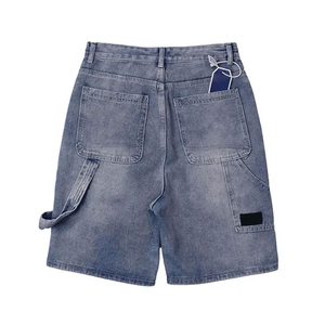 Custom Buttons and Tags <b>Men</b> Denim Shorts High End Brand Denim Shorts OEM OEM Private Label Apparel <b>Men</b> Denim Shorts Front - Product Image 2
