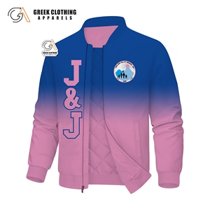Veste bomber en satin polyester personnalisée Jack And Jill Of America, veste bomber en soie de haute qualité, veste bomber varsity élégante - Product Image 2