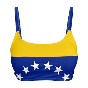 Custom Heat-Transfer Printed National Flag Full <b>Cup</b> Quick Dry Ladies <b>Bra</b> with Front Color Combination Eoin Winston Sports Casual - Product Image 3