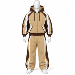 High Quality 100% Cotton Fleece Winter Wear Plus Size Baggy Tracksuit For Men Custom Printed Logo Breathable Men's <b>Sweat</b> suit - Product Image 2